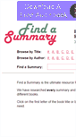 Mobile Screenshot of findasummary.com